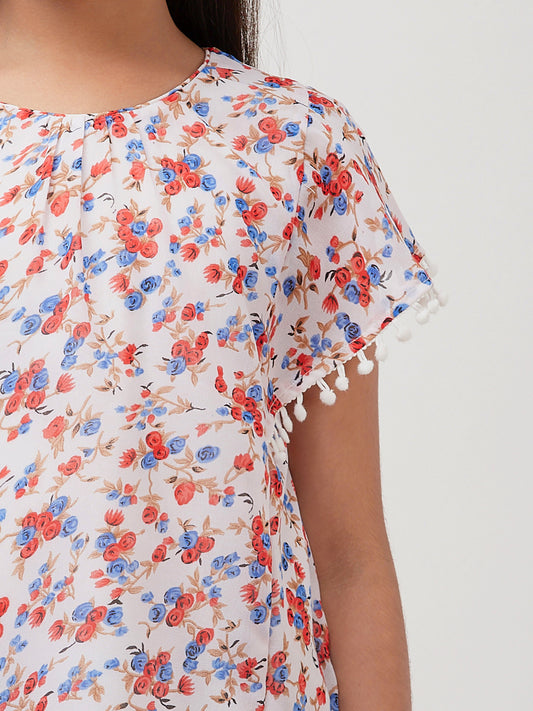 Girls Printed Georgette Top