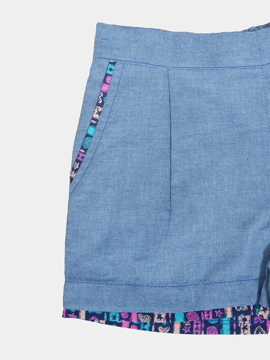 Girls Cotton Blend Shorts