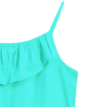 Girls Ruffle Neck Dress