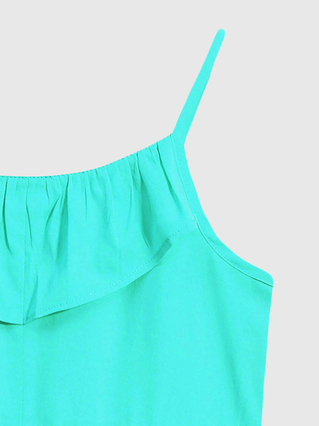 Girls Ruffle Neck Dress