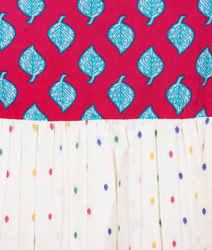 Girls Ethnic Colors Cotton Dress