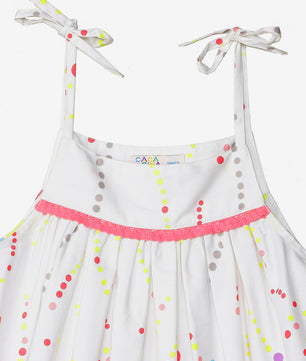 Girls Shoulder Strap Cotton Dress