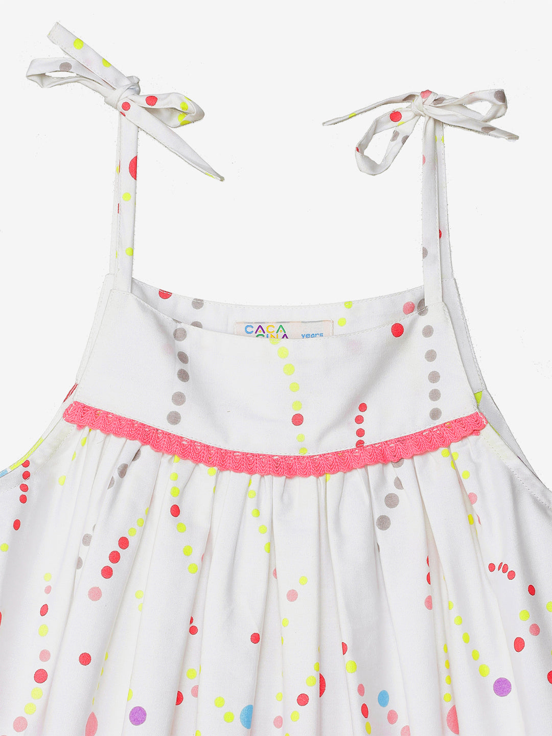 Girls Shoulder Strap Cotton Dress