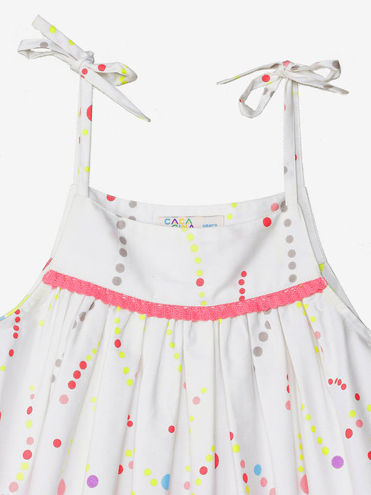 Girls Shoulder Strap Cotton Dress