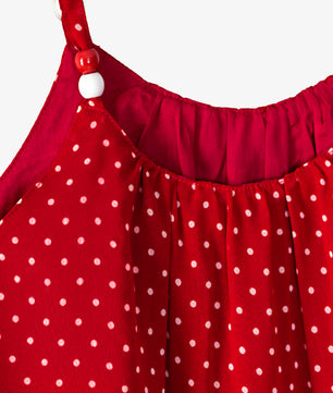 Girls Red Polka Dot Top