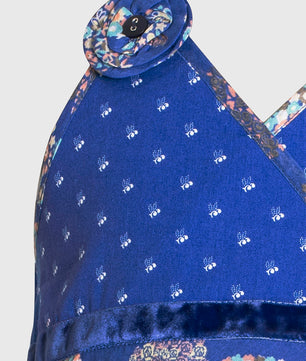 Girls Halter Neck and Flared Skirt Dress