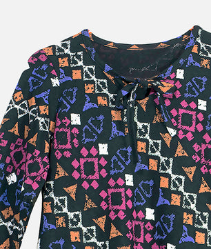 Girls Long Sleeve Knitted Cotton Dress