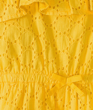 Girls Cutwork Cotton Romper