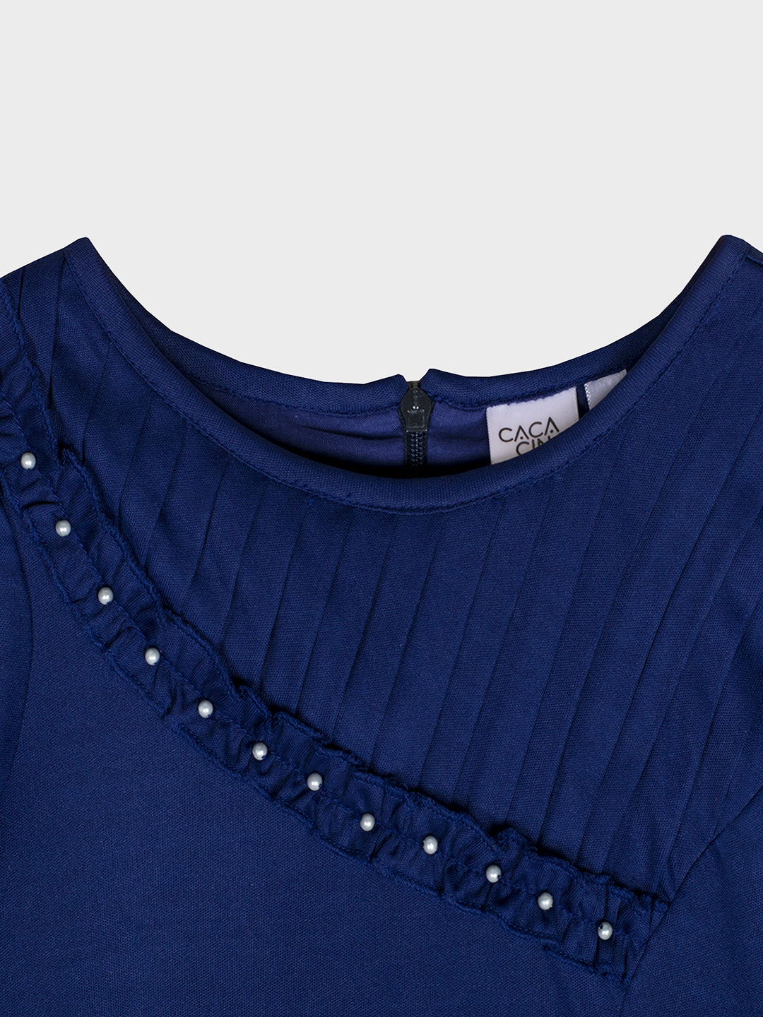 Girls Navy Blue Long Sleeves Dress