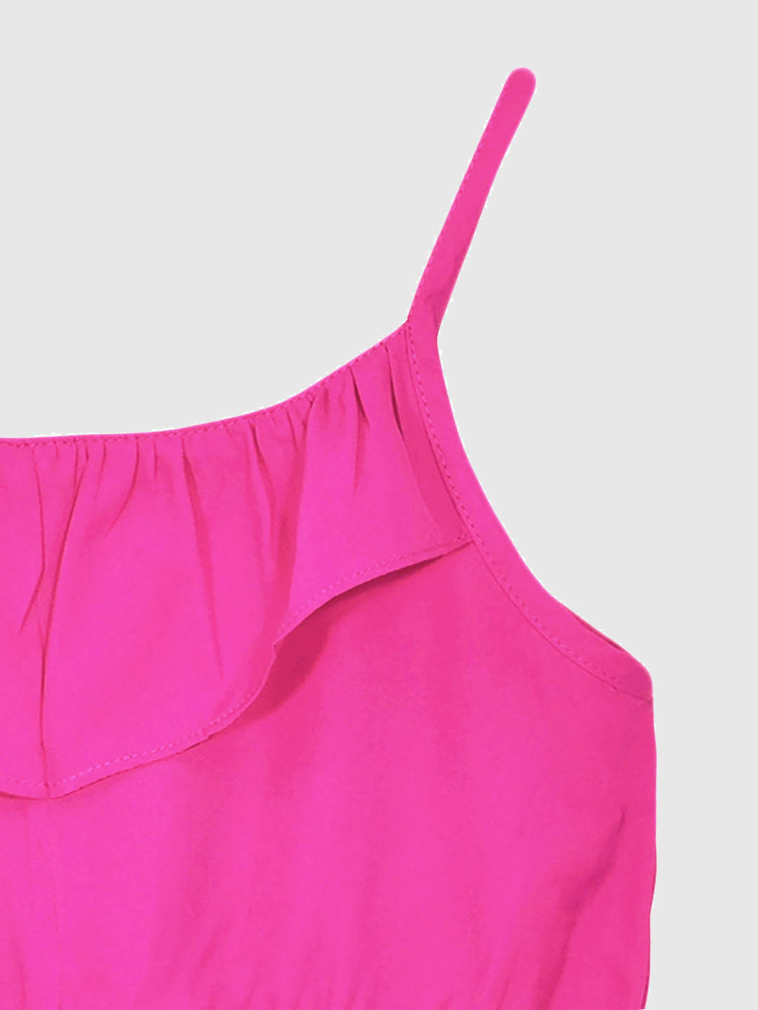 Girls Ruffle Neck Dress