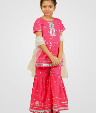 Girls Cotton Top and Sharara Set