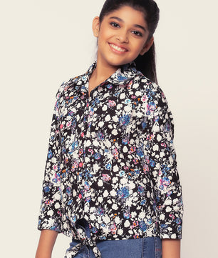 Girls Shirt Style Cotton Top