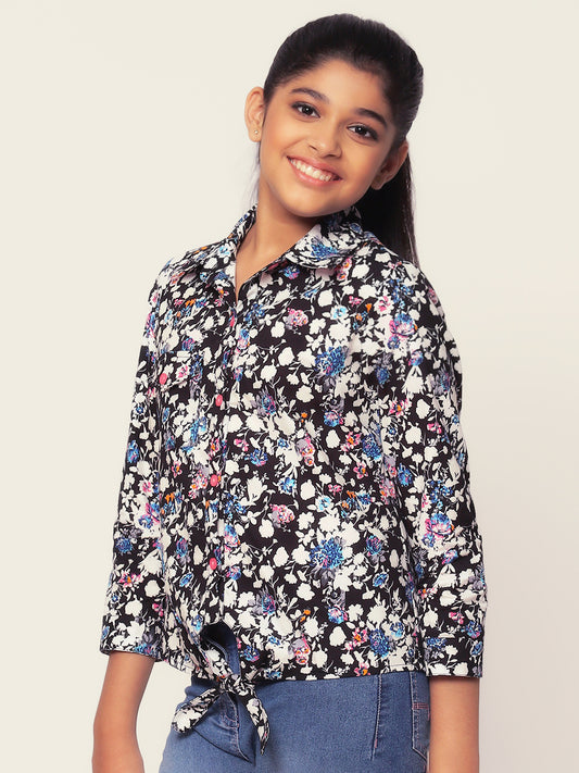 Girls Shirt Style Cotton Top