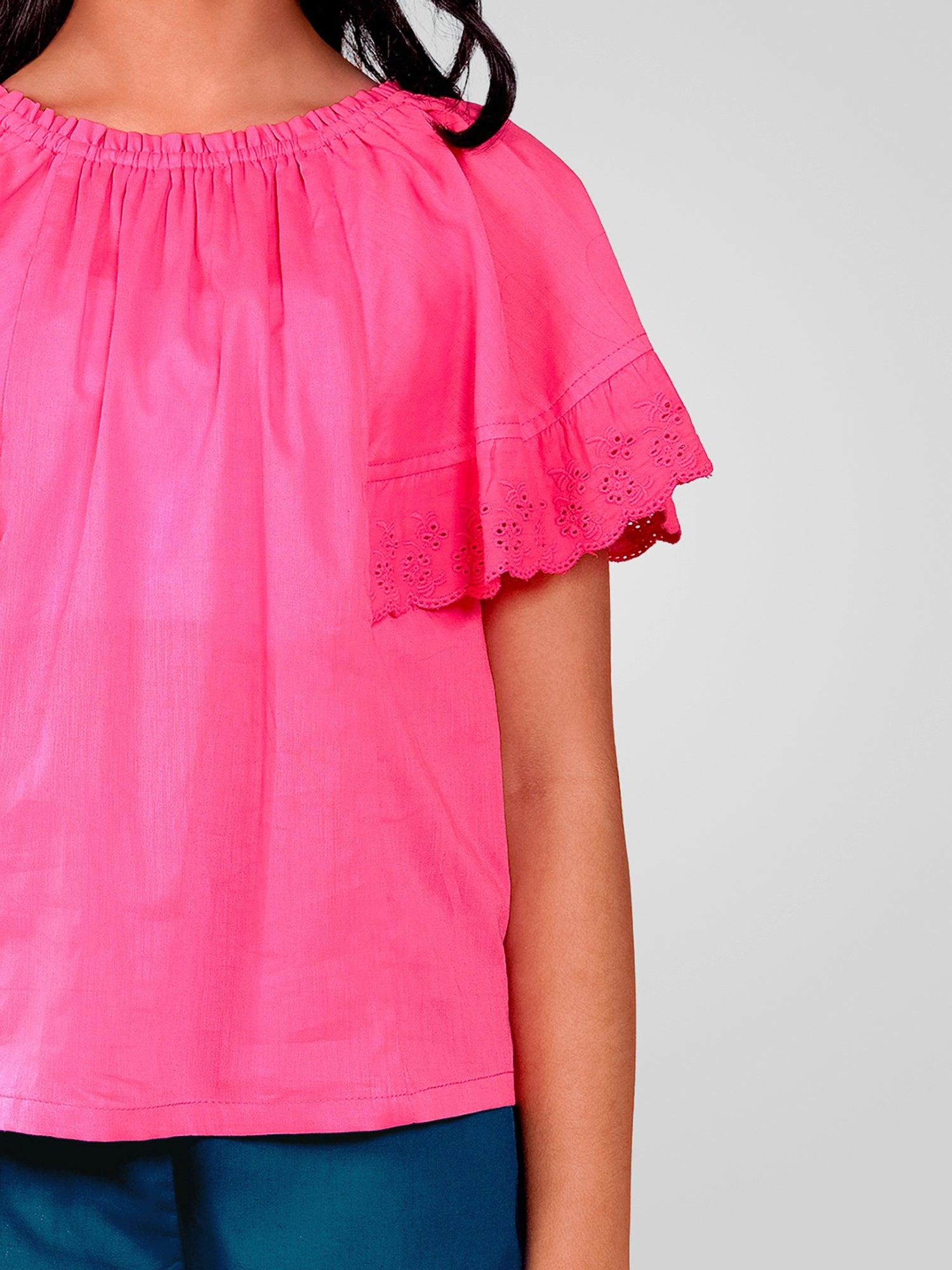Girls Pink Cotton Top