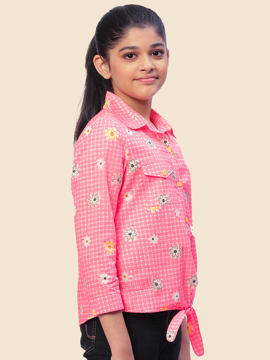 Girls Shirt Style Cotton Top
