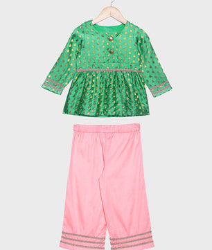 Girls Brocade Top Party Dress