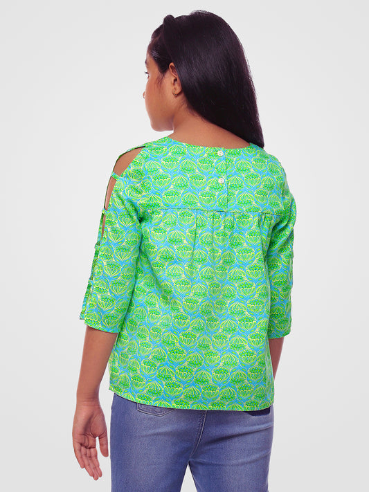 Girls Slit Sleeves Top