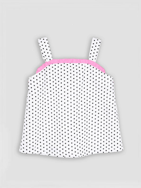 Girls Frill Cotton Top