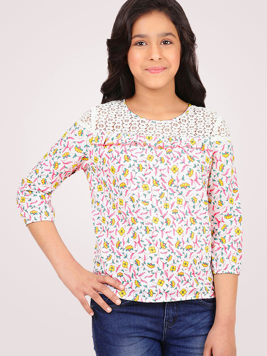 Girls Long Sleeves Cotton Top