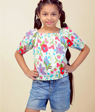 Girls Floral Top