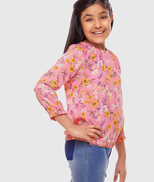 Girls Rayon Long Sleeves Top