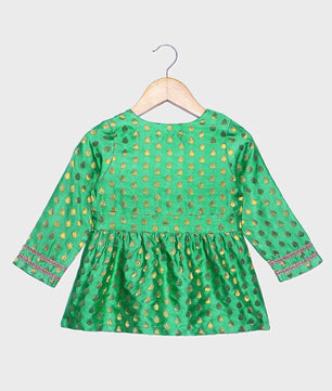 Girls Brocade Top Party Dress
