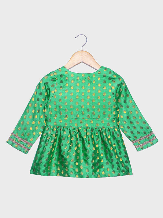 Girls Brocade Top Party Dress