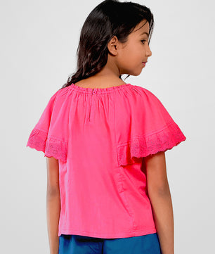 Girls Pink Cotton Top