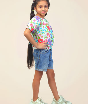 Girls Floral Top