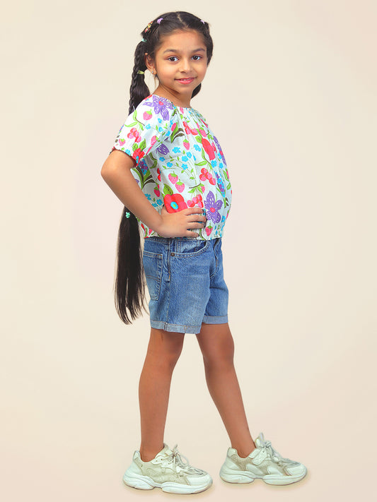 Girls Floral Top