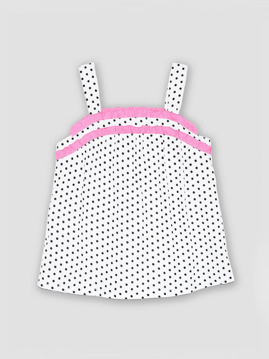 Girls Frill Cotton Top