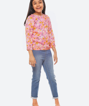Girls Rayon Long Sleeves Top