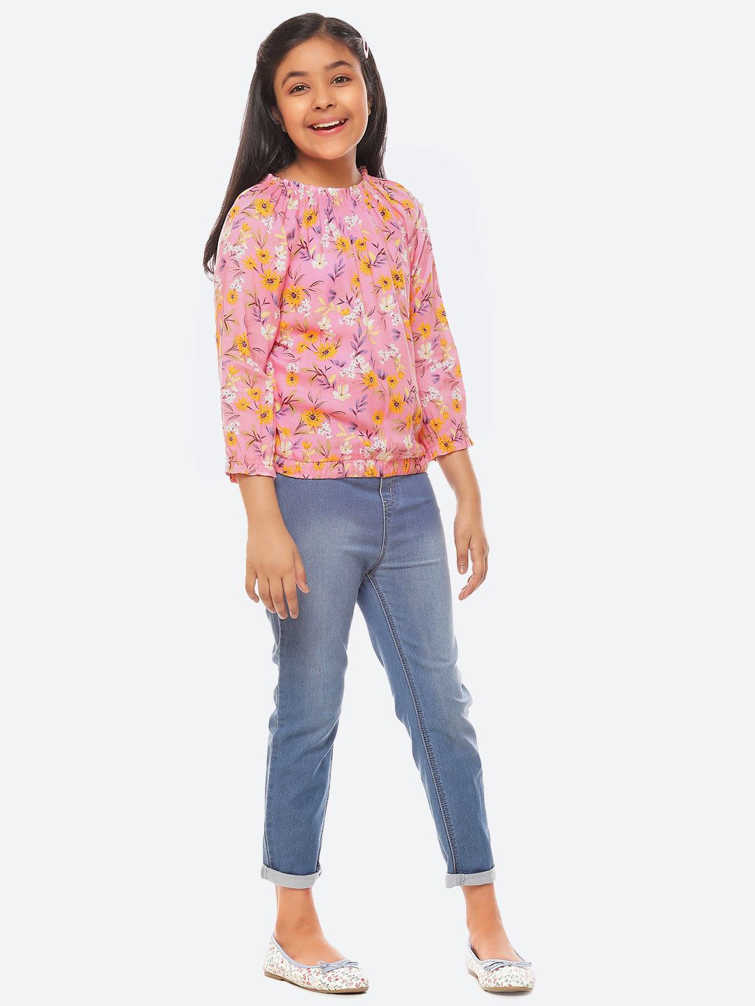 Girls Rayon Long Sleeves Top