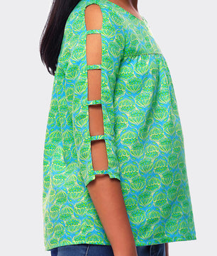 Girls Slit Sleeves Top