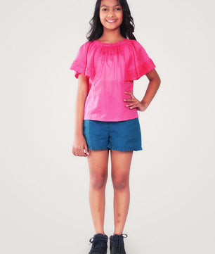Girls Pink Cotton Top