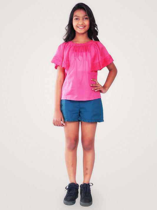 Girls Pink Cotton Top