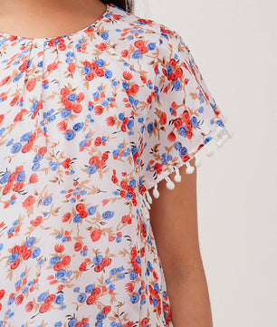 Girls Printed Georgette Top