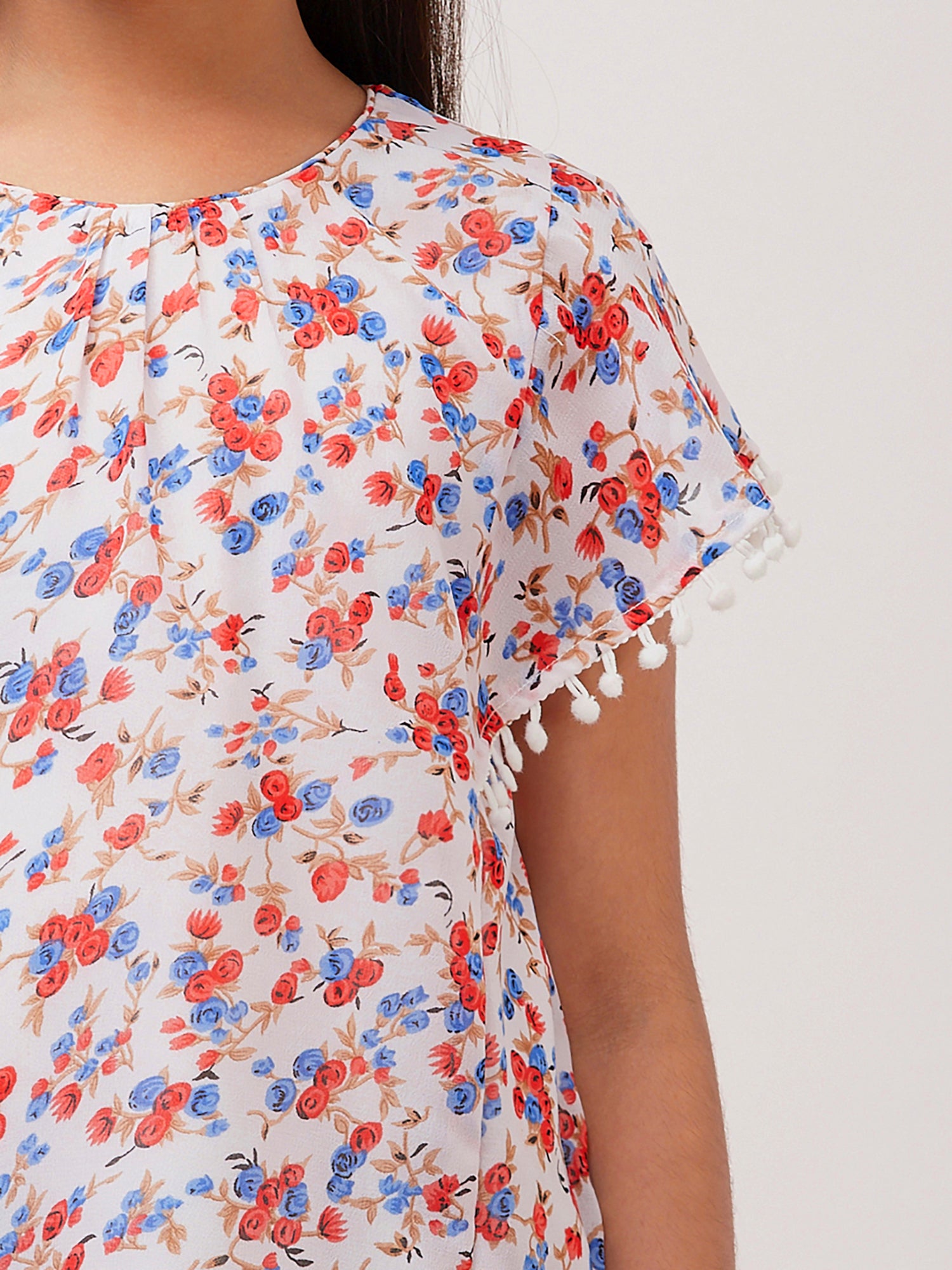 Girls Printed Georgette Top