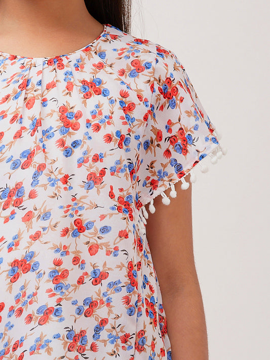 Girls Printed Georgette Top