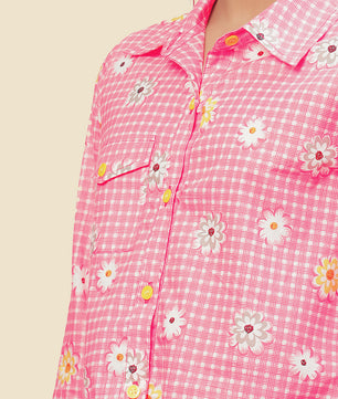 Girls Shirt Style Cotton Top