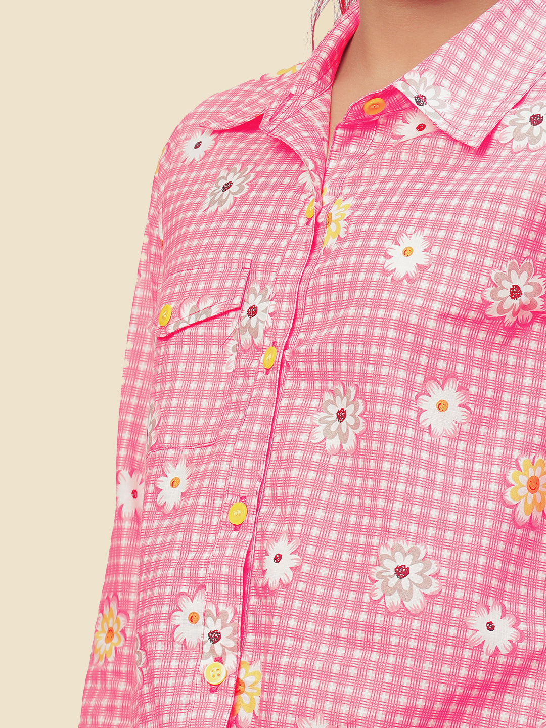 Girls Shirt Style Cotton Top