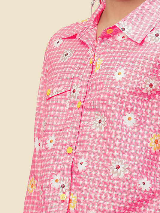 Girls Shirt Style Cotton Top