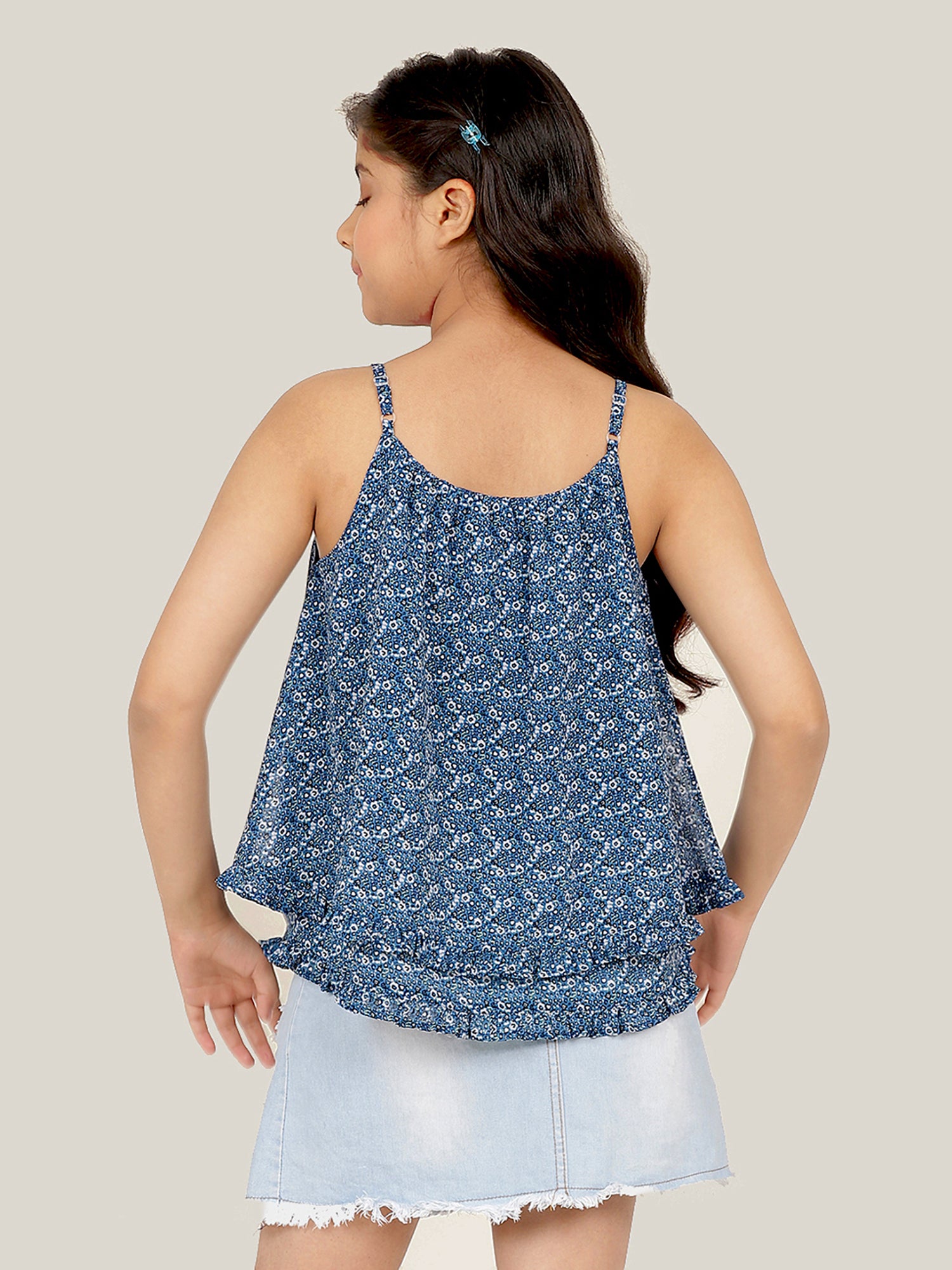 Girls Blue Georgette Top