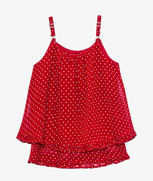 Girls Red Polka Dot Top