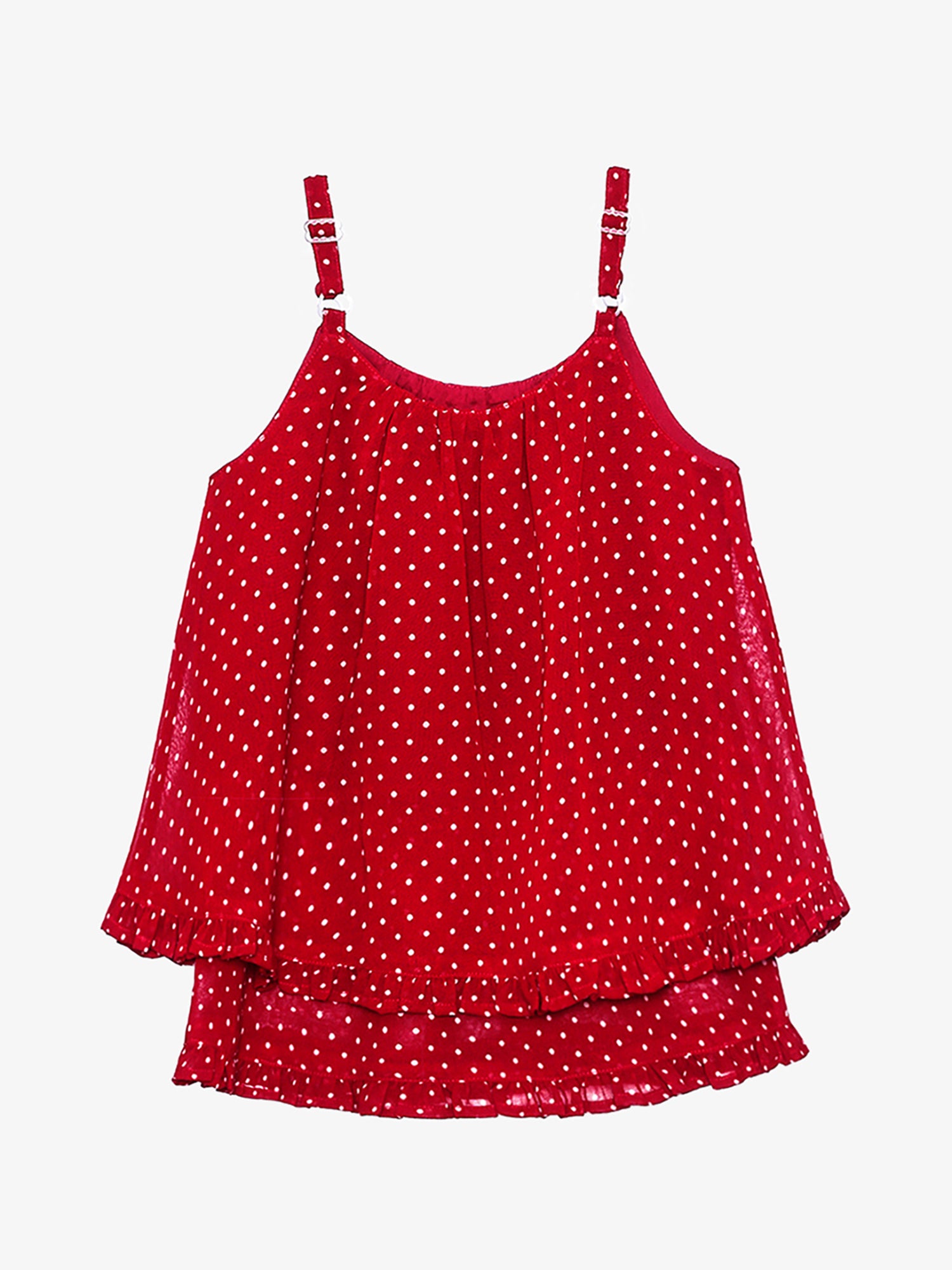 Girls Red Polka Dot Top