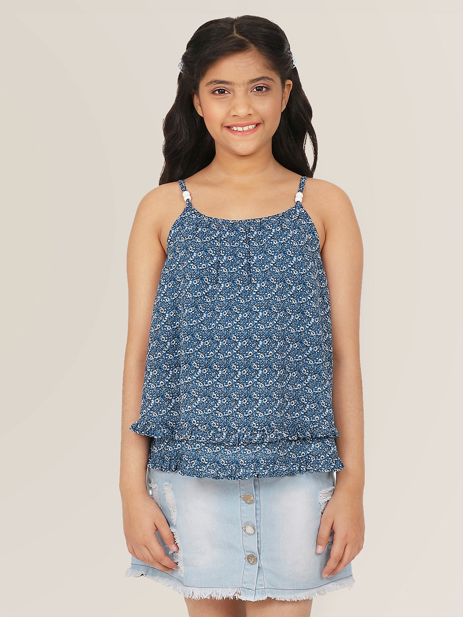 Girls Blue Georgette Top