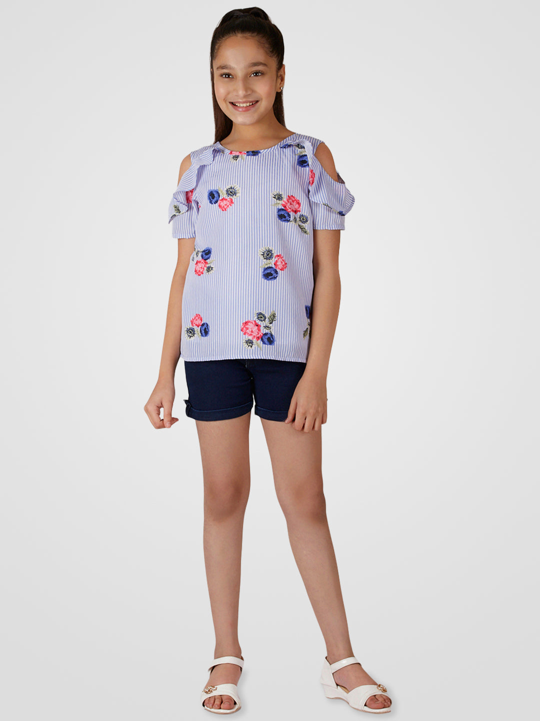 Girls Cold Shoulder Top