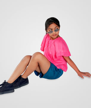 Girls Pink Cotton Top