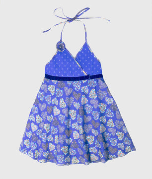 Girls Halter Neck and Flared Skirt Dress