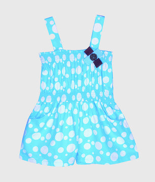 Toddler Girls Polka Dots Cotton Romper